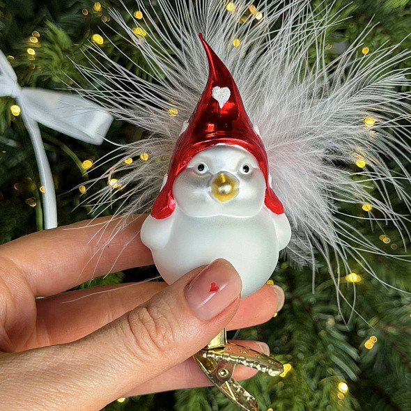 Елочная игрушка Inge's Christmas Прелестные перышки (птица) / 10101S024