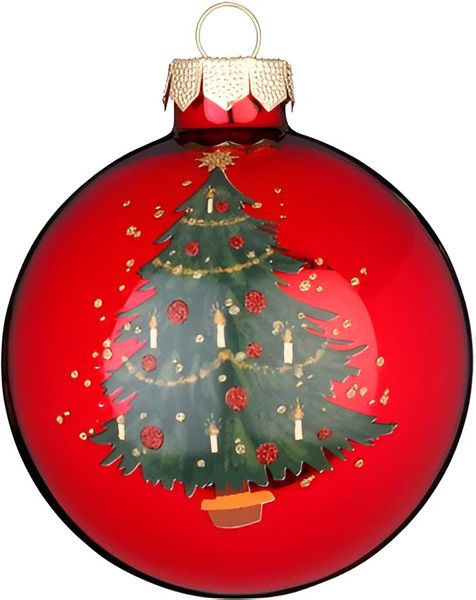 Шар новогодний Inge's Christmas Christmas Classics Елка / 40907H812 - фото
