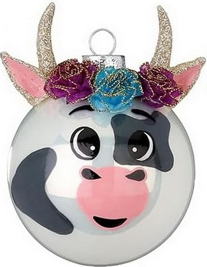 Шар новогодний Inge's Christmas Christmas Pets Корова / 40440H812_6 - фото