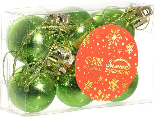 Набор шаров новогодних Зимнее волшебство Глянец / 3505658 - фото