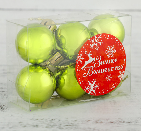 Набор шаров новогодних Зимнее волшебство Глянец / 3505658