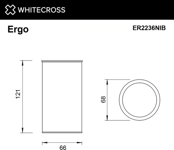 Стакан для зубной щетки и пасты Whitecross Ergo ER2236NIB