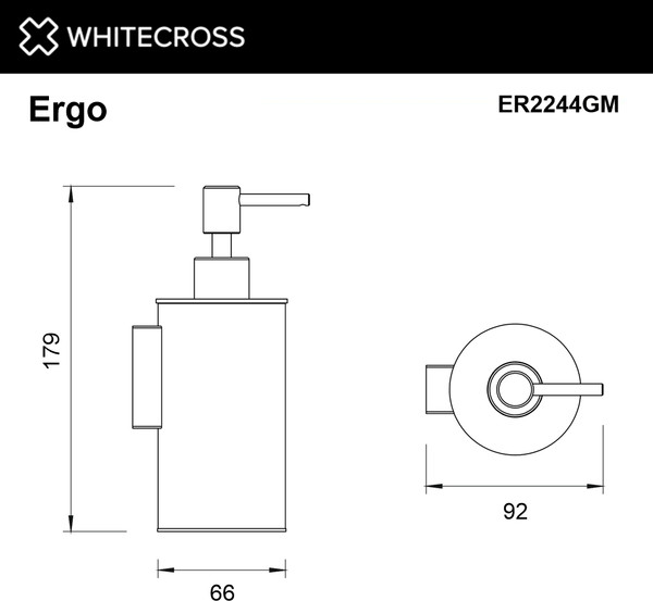 Дозатор для жидкого мыла Whitecross Ergo ER2244GM