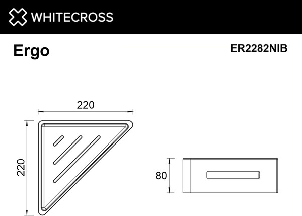 Полка для ванной Whitecross Ergo ER2282NIB