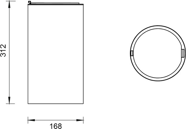 Мусорное ведро Whitecross Ergo с крышкой ER2290NIB