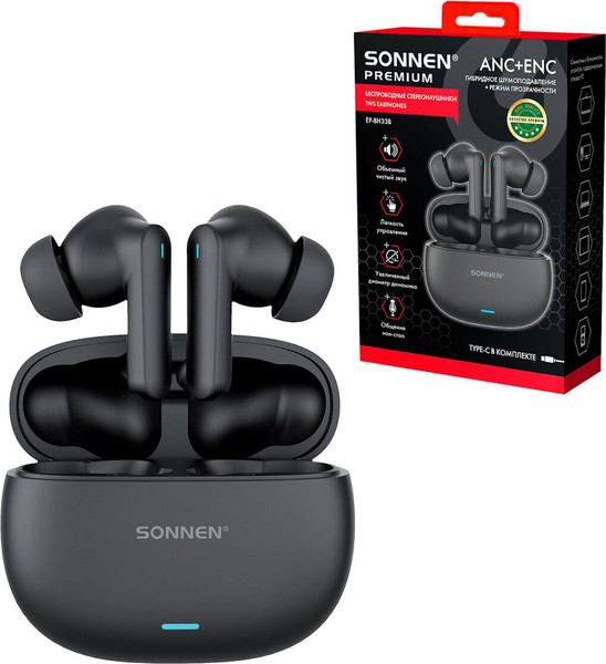 Беспроводные наушники Sonnen Premium EP-BH33B / 514123