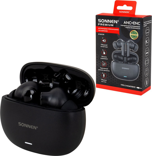 Беспроводные наушники Sonnen Premium EP-BH33B / 514123