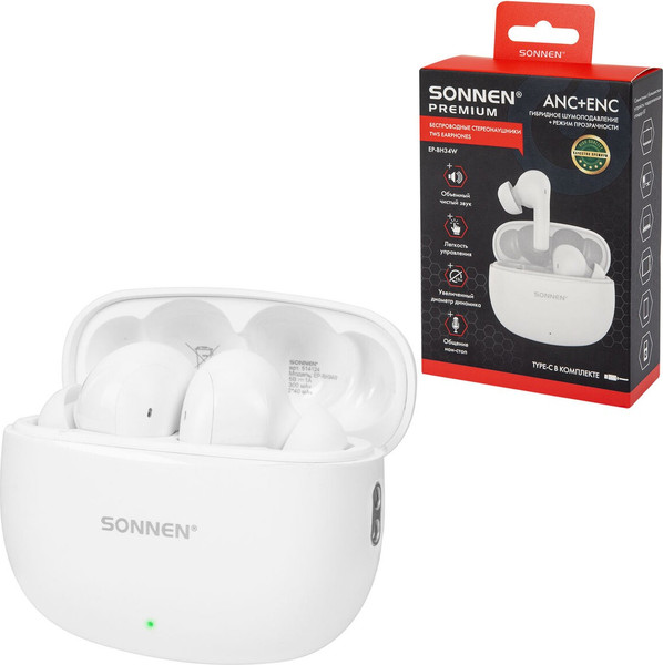 Беспроводные наушники Sonnen Premium EP-BH34W / 514124