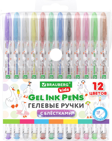 Набор гелевых ручек Brauberg Kids. Cute Animals / 144446 - фото