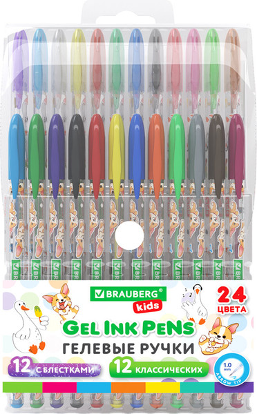 Набор гелевых ручек Brauberg Kids. Cute Animals / 144447 - фото