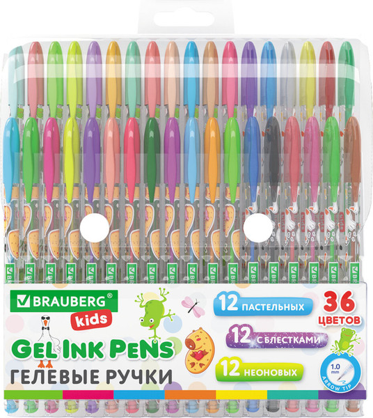 Набор гелевых ручек Brauberg Kids. Cute Animals / 144448 - фото