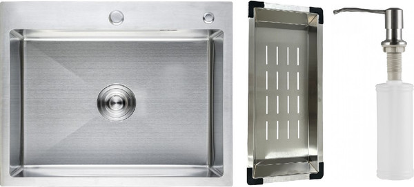 Мойка кухонная Schtoff Best Silver 6050 K-1 Black SD-1 Silver - фото