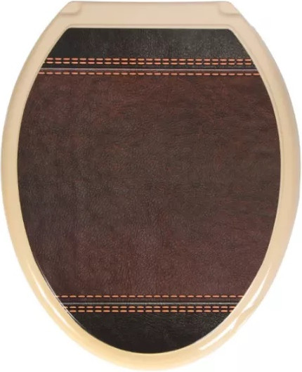 Сиденье для унитаза Русспласт Декор Кожа / РП-813-ДКБ - фото