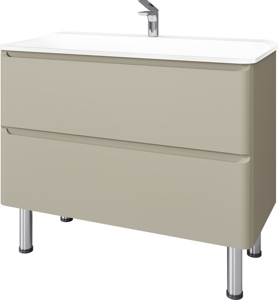 Тумба под умывальник Raval Welto 100 / Wel.01.100.2/P/BRS/RL+Leg.05.50/H200/Silver/RL+Leg - фото