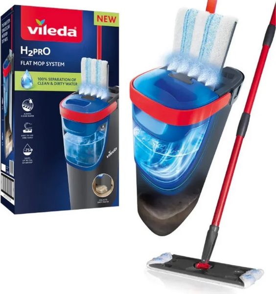 Набор для уборки Vileda H2Pro Ведро, швабра, моп - фото