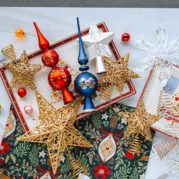 Верхушка для елки Gisela Graham Gisela Graham Nostalgia Звезда / 35764