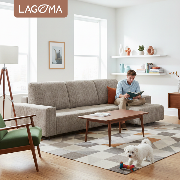 Диван угловой LAGOMA Селкеа ШП 1000 + 1000 + оттоманка левый