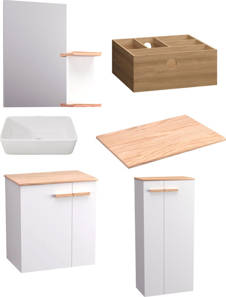 Комплект мебели для ванной Lauter Adri тумба, столешница, раковина 21674A - фото