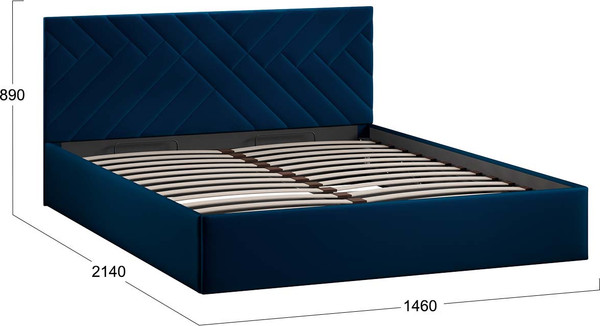 Полуторная кровать ТриЯ Кевия с ПМ 140x200 Тип 1