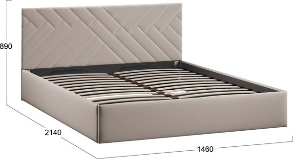 Полуторная кровать ТриЯ Кевия с ПМ 140x200 Тип 1