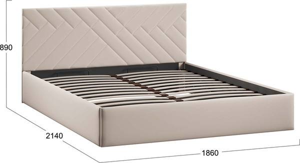 Двуспальная кровать ТриЯ Кевия с ПМ 180x200 Тип 1