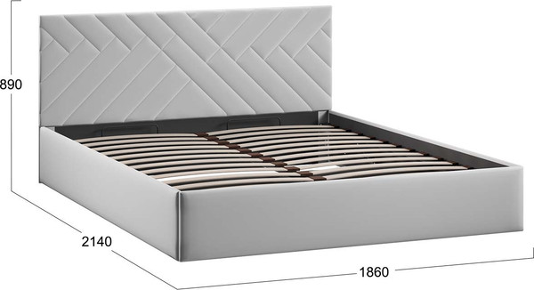 Двуспальная кровать ТриЯ Кевия с ПМ 180x200 Тип 1