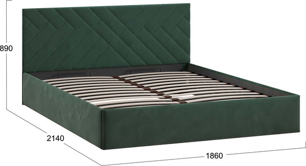 Двуспальная кровать ТриЯ Кевия с ПМ 180x200 Тип 1