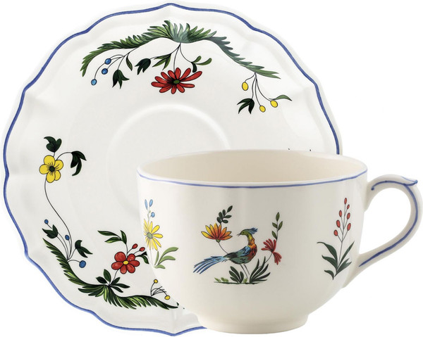 Чашка с блюдцем Gien Oiseaux De Paradis / 01111PTJ26 - фото