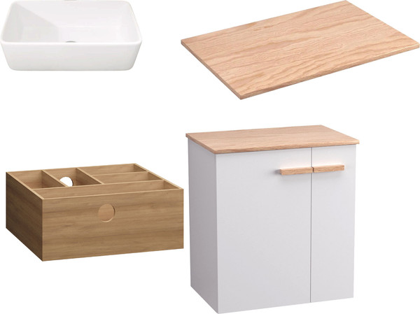 Комплект мебели для ванной Lauter Adri тумба, столешница, раковина 21674A - фото