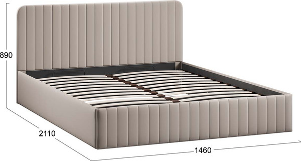 Полуторная кровать ТриЯ Шелли с ПМ 140x200 Тип 1 