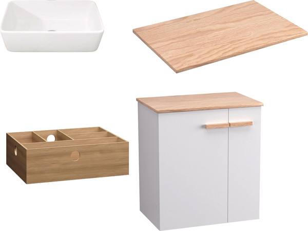 Комплект мебели для ванной Lauter Adri тумба, столешница, раковина 21674A - фото