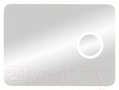 Зеркало Континент Bliss Led 80x60 (с увеличительным зеркалом и часами) - фото