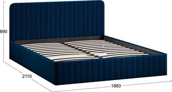 Двуспальная кровать ТриЯ Шелли с ПМ 180x200 Тип 1