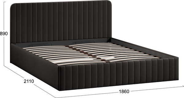 Двуспальная кровать ТриЯ Шелли с ПМ 180x200 Тип 1