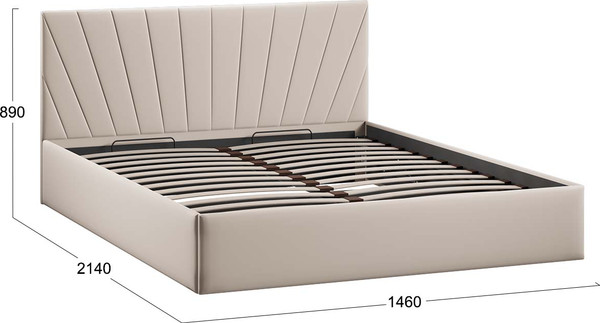 Полуторная кровать ТриЯ Эвори с ПМ 140x200 Тип 1