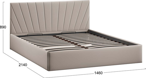 Полуторная кровать ТриЯ Эвори с ПМ 140x200 Тип 1 