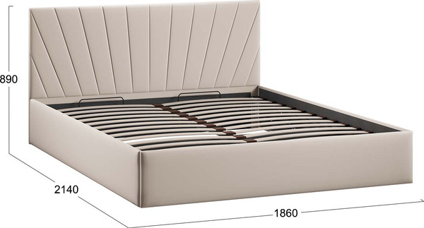 Двуспальная кровать ТриЯ Эвори с ПМ 180x200 Тип 1