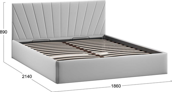 Двуспальная кровать ТриЯ Эвори с ПМ 180x200 Тип 1