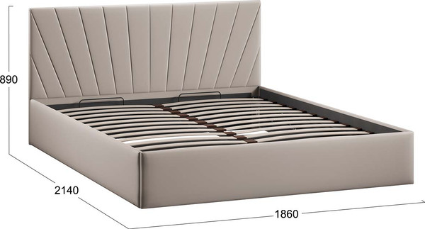 Двуспальная кровать ТриЯ Эвори с ПМ 180x200 Тип 1