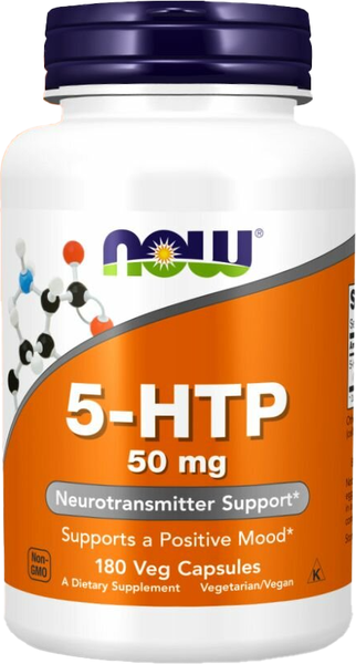 Аминокислота 5-HTP NOW 50мг (180 капсул) - фото
