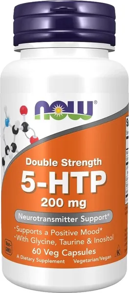 Аминокислота 5-HTP NOW Double Strength 200мг - фото