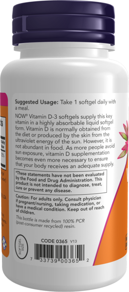 Витамин NOW D3 1000 МЕ