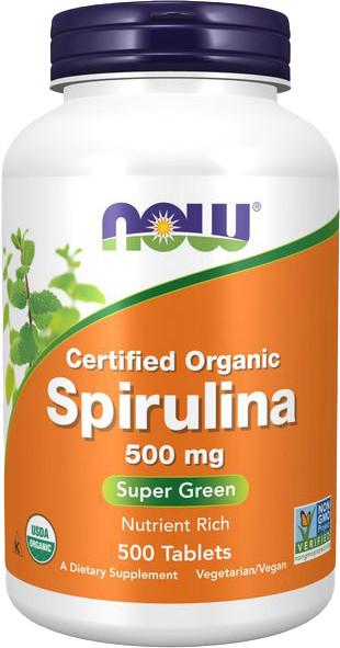 Пищевая добавка NOW Spirulina 500мг - фото