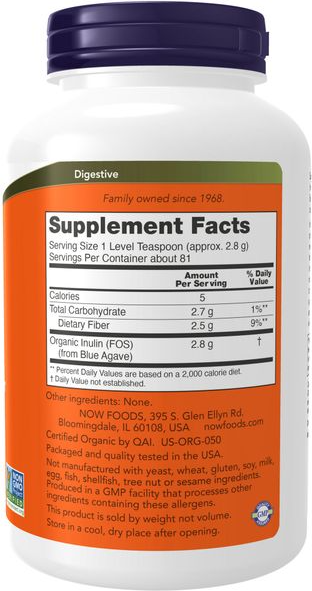 Пищевая добавка NOW Inulin Pure Powder