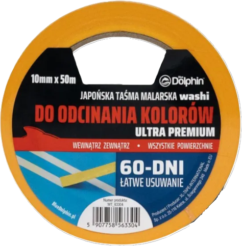 Лента малярная Blue Dolphin Washi на рисовой бумаге 10мм - фото