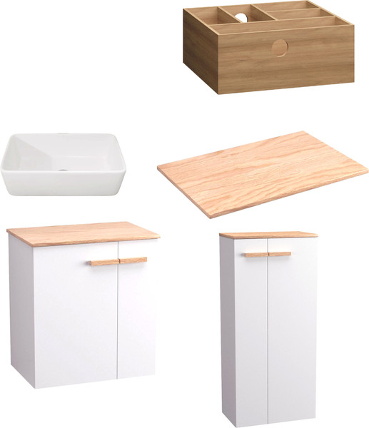Комплект мебели для ванной Lauter Adri тумба, столешница, раковина 21674A - фото