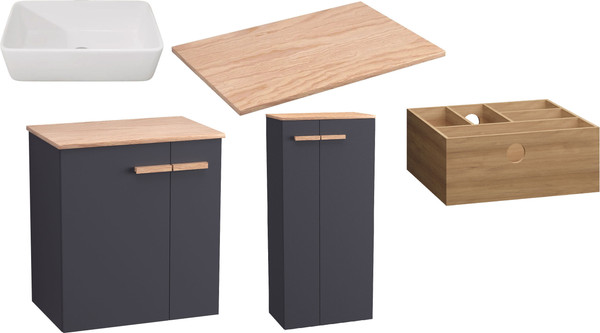 Комплект мебели для ванной Lauter Adri тумба, столешница, раковина 21674A - фото
