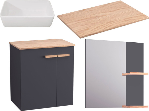Комплект мебели для ванной Lauter Adri тумба, столешница, раковина 21674A - фото