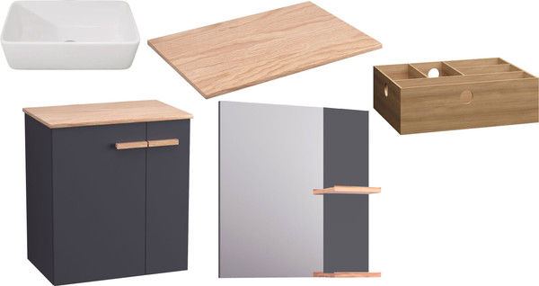 Комплект мебели для ванной Lauter Adri тумба, столешница, раковина 21674A - фото