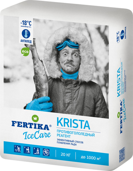 Противогололедный реагент Fertika Icecare Krista - фото